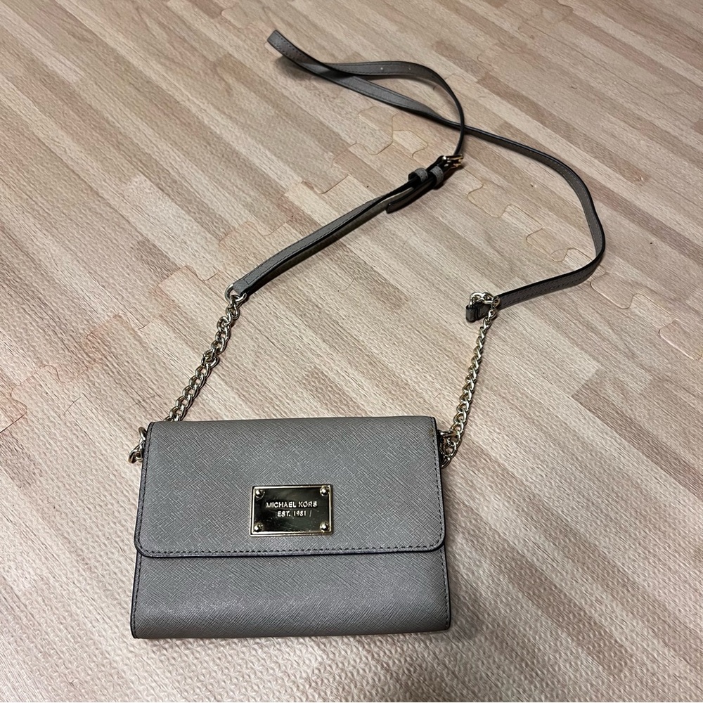 Michael Kors Jet Set Gray Crossbody Bag